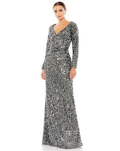 Ieena Mac Duggal Full Sequin Evening Gown