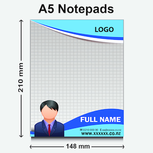 A5 Notepads – 40 leaves – 80gsm