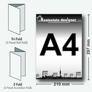 A4 Folded – 150 GSM – DOUBLE SIDE