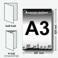 A3 Folded – 200 GSM – DOUBLE SIDE