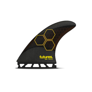 Thruster: FUTURES AM2 TECHFLEX TRI L - BLACK/ORANGE