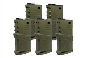 Hobby equipment and supply: Ares 120rd Short Magazine Set (5Pack) DE