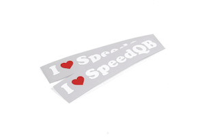 I Love SpeedQB Decal Red (2 Pair)