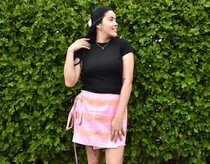 Marie wrap skirt - RO custom stripe