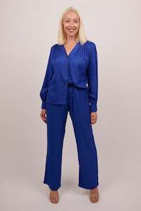 Reca Bishop Sleeve blouse - Cobalt