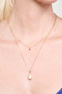 Clothing accessory: Mini Pink Sapphire Necklace