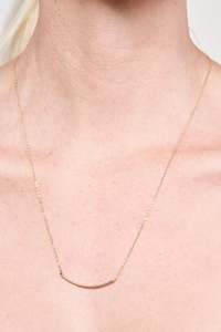 Textured Curved Bar Necklace