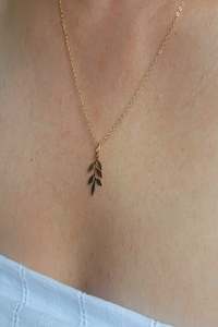 Olive Branch Charm Necklace