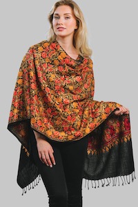 Clothing accessory: Embroidered Wool Shawl