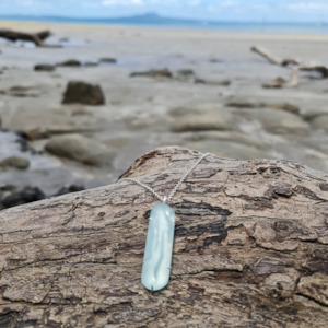 Seaweed Necklace - Lead Crystal Glass and Sterling Silver