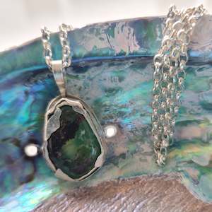 Chrysoprase & Sterling Silver Necklace