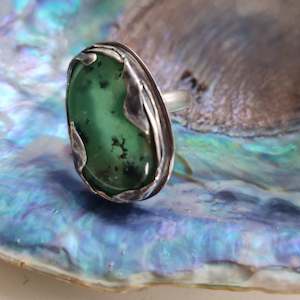 Chrysoprase & Sterling Silver Ring