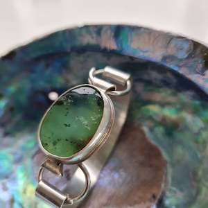 Chrysoprase & Sterling Silver Bracelet