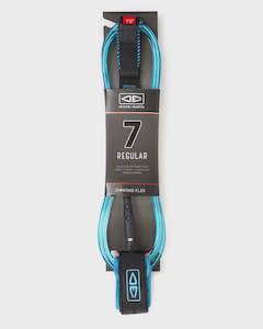 O&E Regular 7'0" Moulded Leash - Blue