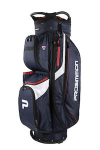 Hobby equipment and supply: *New* Prosimmon DRK Navy, White and Red 14 Way Cart Bag