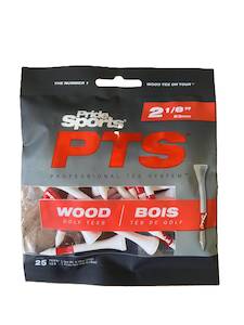 Pride Sports Professional Tee 2 1/8" 53mm 25 Pack Wooden Tees