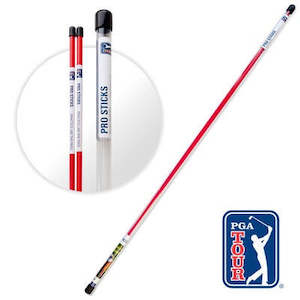 Hobby equipment and supply: PGA Tour Alignment Pro Sticks 2 Pack / Red