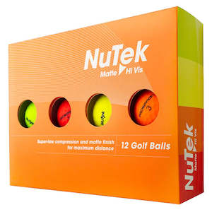 Hobby equipment and supply: *New* Prosimmon Nutek Matte Hi-Vis 12 Pack Golf Balls