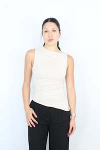 Second hand clothing: Kookai - Cream Asymmetrical Top