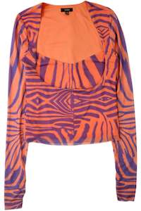 Second hand clothing: AFRM - Printed Mesh Top