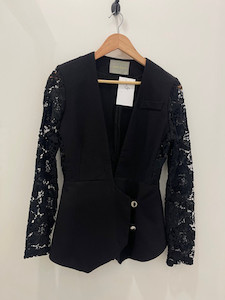 White Suede Blazer - Size xs Recycle The Label