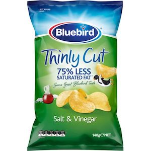 Bluebird Thin Cut Chips Salt & Vinegar 140g