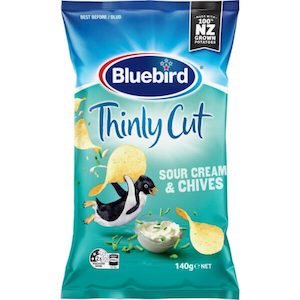 Bluebird Thin Cut Chips Sour Cream & Chives 140g