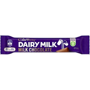 Grocery: Cadbury Chocolate Bar Dairy Milk 50g