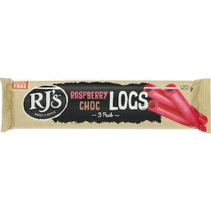 Rjs Licorice Raspberry Chocolate Logs 3pack 120g