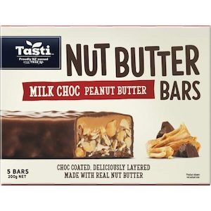 Tasti Chocolate Nut Bar Peanut Butter 5pk 200g