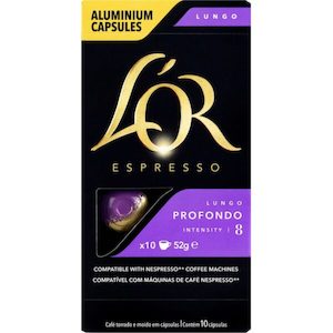 L’or Espresso Coffee Capsules Lungo Profondo Intensity 8