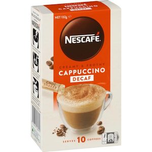 Nescafe Coffee Sachets Cappuccino Decaf 10pack