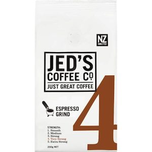 Grocery: Jed’s Espresso Grind Coffee 4 Very Strong 200g