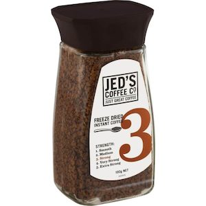 Jed’s Instant Freeze Dried Coffee 3 Strong Jar 100g