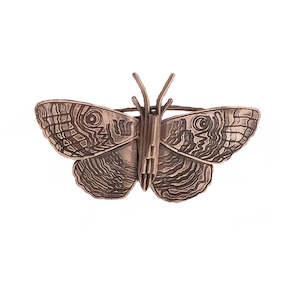 Jewellery nz | Pūrere Parangunu Peacock Moth Silver Brooch | Redmanuka