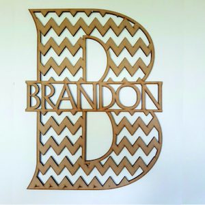 Monogram Name Chevron