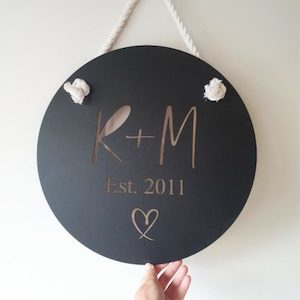 Personalised Initials Est. Plaque