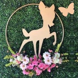 Bambi Ring and butterfly MDF – Flowers not included