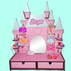 Girls Accessory Fairy Castle Printed Name