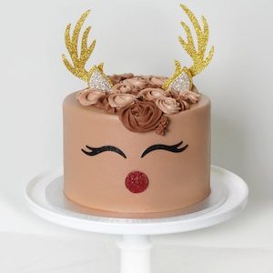 Reindeer Christmas cake topper