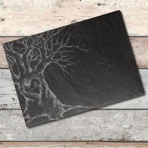 Textile printing or dyeing (on commission or fee basis): Wedding Slate board …… Tree