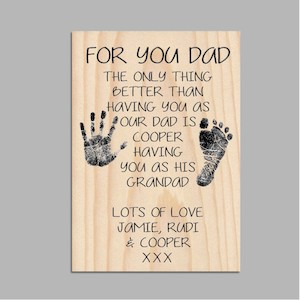 Textile printing or dyeing (on commission or fee basis): Grandad Fathers Day Gift