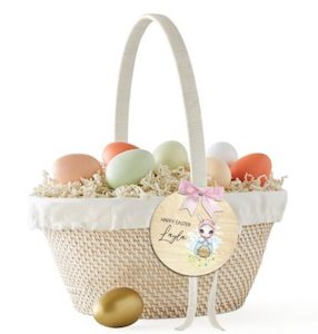 Easter basket Name Tag – Round