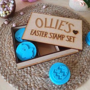 Personalised Easter Stamp Set – Playdough or Cookies