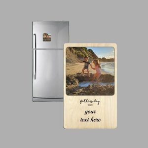 Textile printing or dyeing (on commission or fee basis): Personalised Pop Out Fridge Magnet