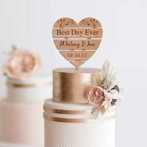 Best Day Ever etched …. Names & Date