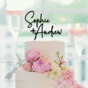 Wedding names floating topper