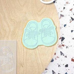 Baby Boy Shoes- Raised Cookie Stamp & Cutter