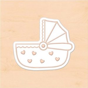 Baby Carrycot – Raised Cookie Stamp & Cutter