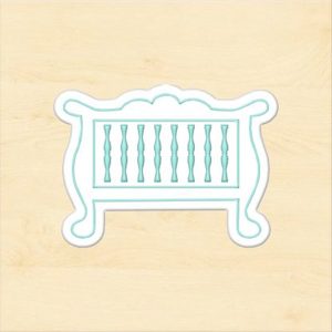 Baby Crib – Raised Cookie Stamp & Cutter